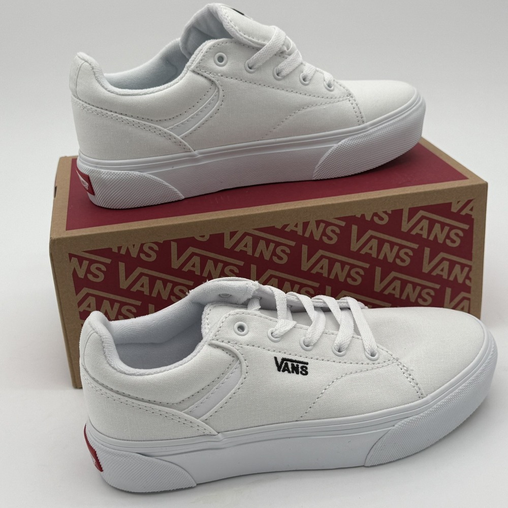 Vans Missy Seldan Sneaker SIZE 3 YOUTH White/Black Skateboard Casual Shoe NIB - Picture 2 of 13
